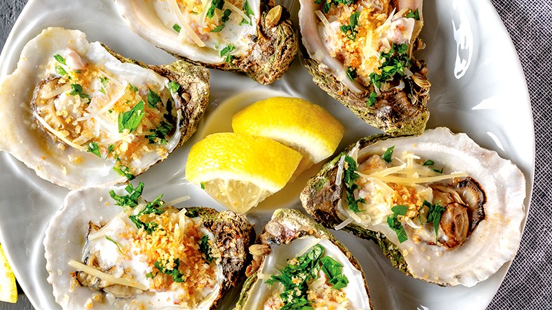 Image of Broiled Lemon & Mustard Crusted Oyster