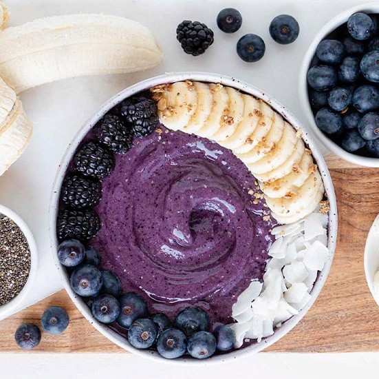 Blueberry Banana Smoothie Bowl - Purely Kaylie