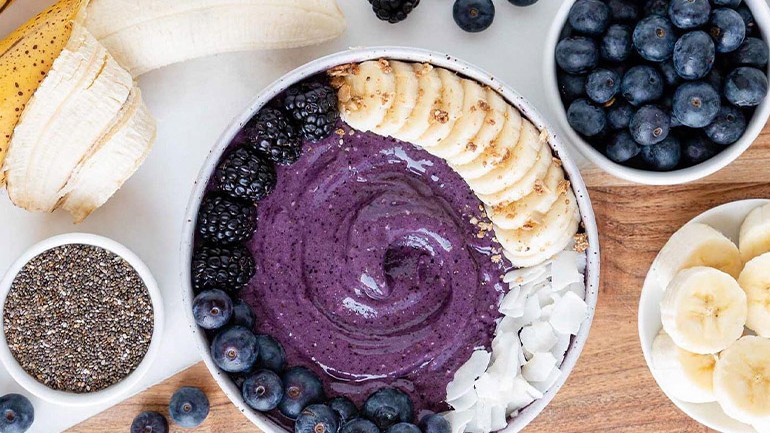 Image of Blueberry Banana Smoothie Bowl Recipe