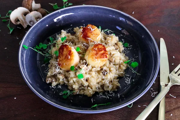 Parmigiano Risotto with Toasted Scallops - Kuali