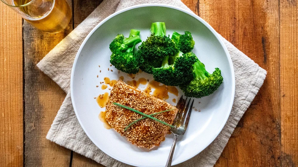 Image of Sesame Crusted Red Snapper with Ginger Soy Glaze