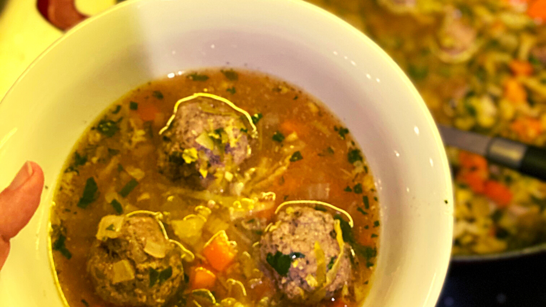 Herbalicious Meatball Soup with Organic Spices