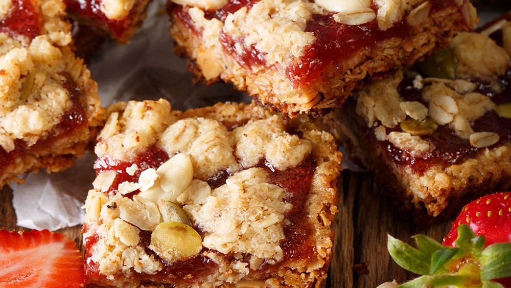 Image of Low Carb Peanut Butter & Jelly Blondies