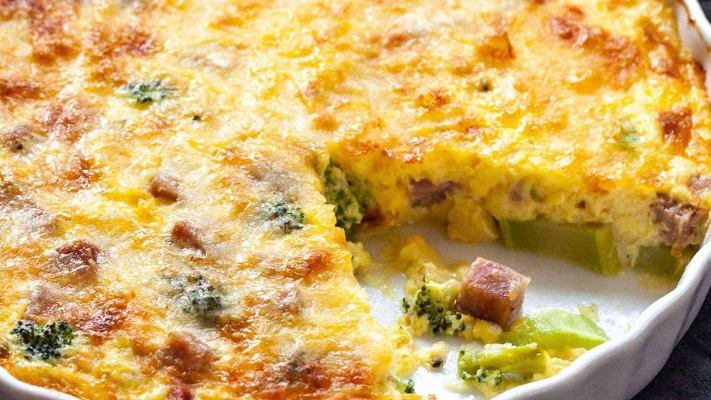 Image of Broccoli, Mushroom & Ham Quiche