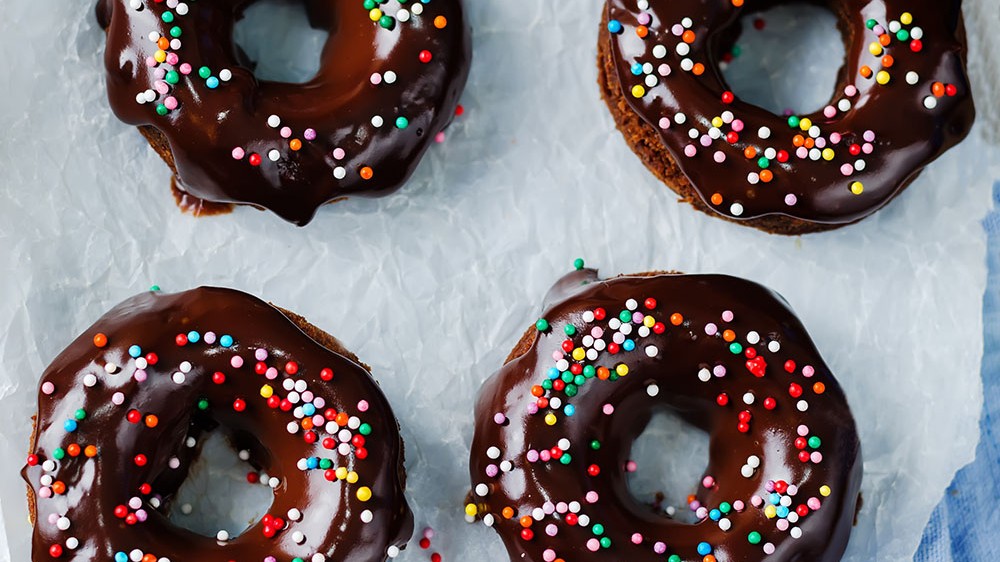 Image of Low Carb Chocolate Donuts (Made with Almond Flour)