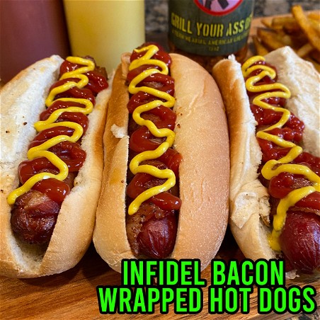 Image of Infidel Bacon Wrapped Hot Dogs 