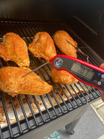 Image of I recommend when chicken hits 158-160 internal you warm up...