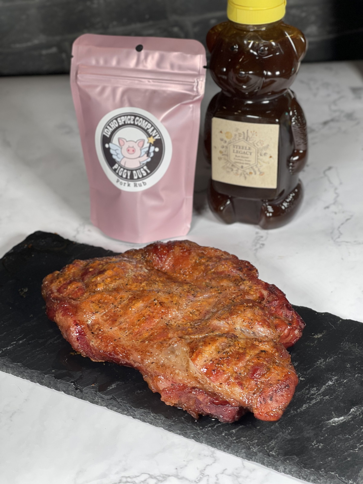 Piggy Dust Smoked Pork Steaks