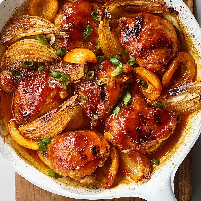 Image of Harissa Honey Chicken with Apricot