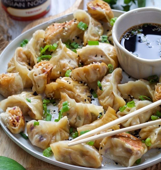 Image of Asian Noodle Dumplings by Francesca of @plantifullybased