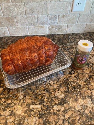 Image of Season your pork all over with Infidel Pork Rub and let it...