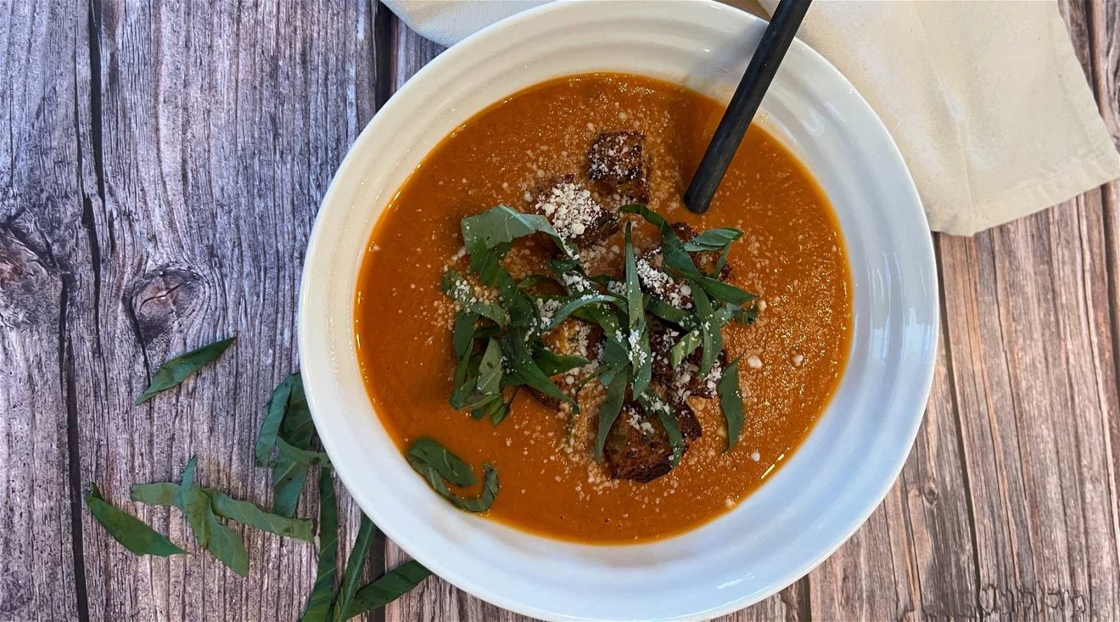 Tomato Basil Soup And Sourdough Croutons Recipe PlantX US