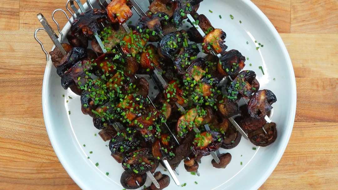 Image of Meaty Mushroom Skewers 