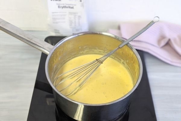 Image of You will notice your keto custard starts thickening around the...