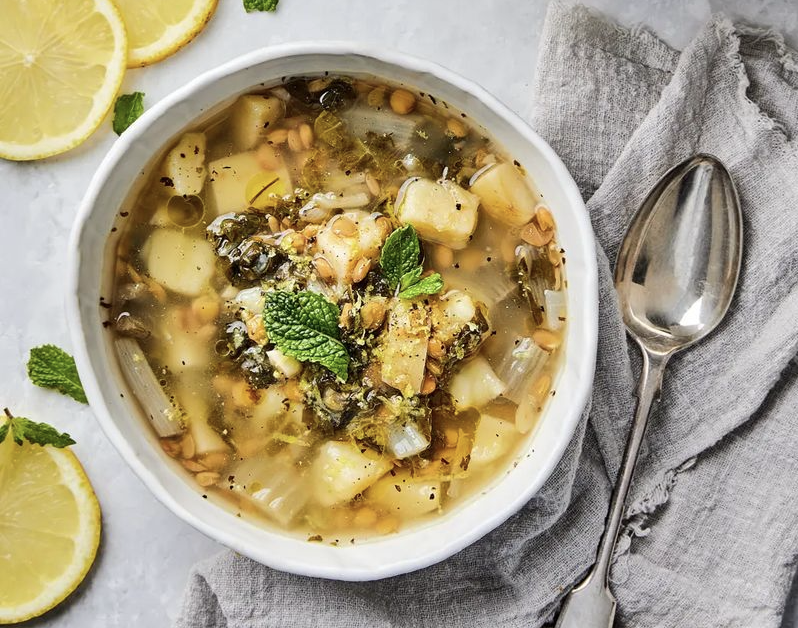Image of Lentil and Lemon Soup with Silverbeet