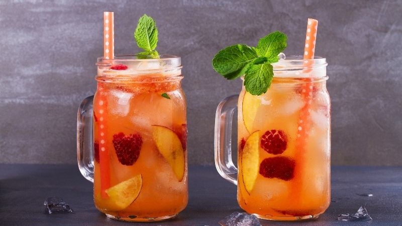 Image of Raspberry Peach Prosecco Punch