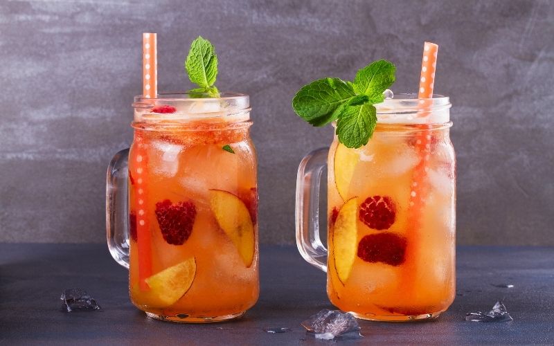 Raspberry Peach Prosecco Punch