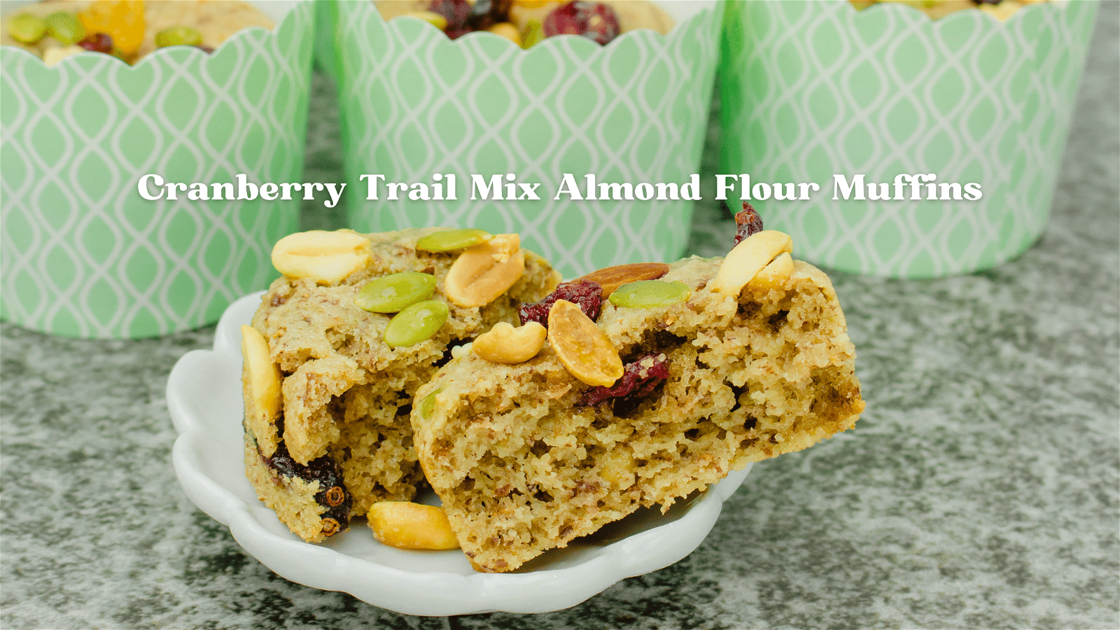 Image of Cranberry Trailmix  Almond Flour Muffins