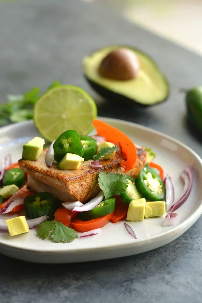 Image of Top the veggies with the tuna, add the avocado and...
