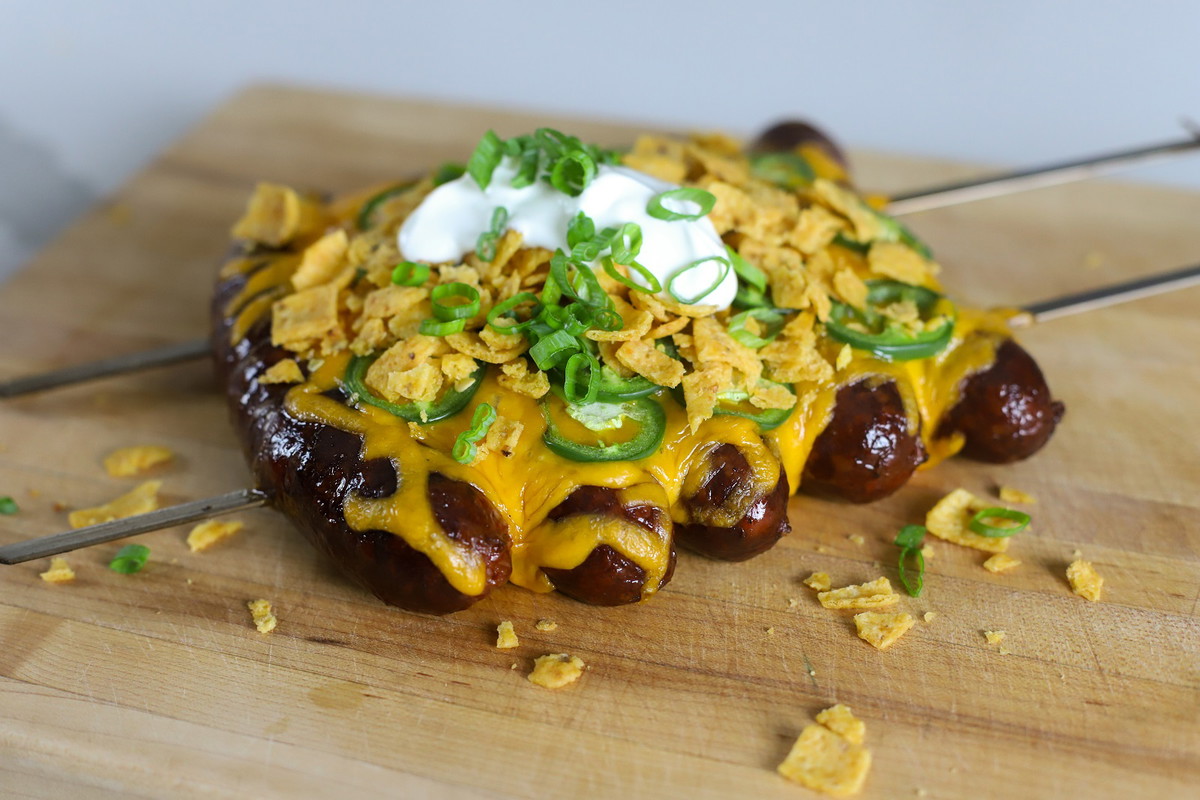 Chili Dog Skewers
