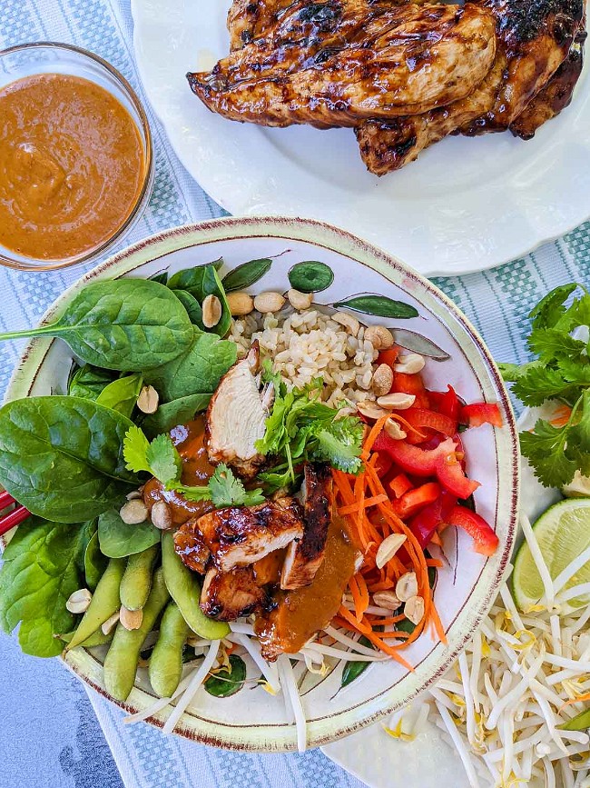 Image of Thai Peanut Bowl with Grilled Chicken