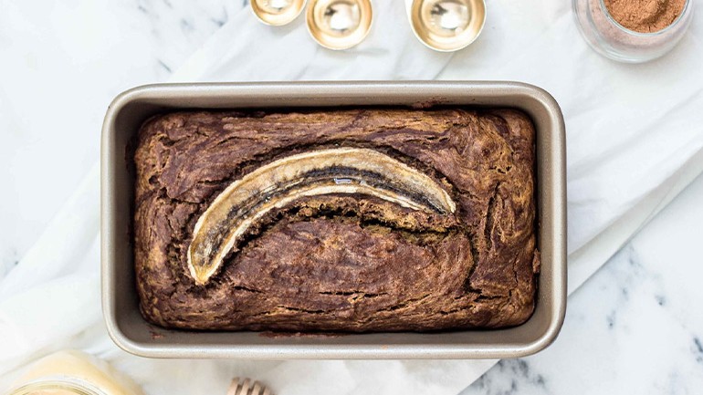 Image of Marbled Cacao Banana Bread Recipe