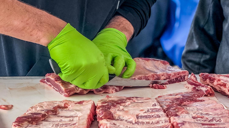 Image of Prepare your ribs by removing the layer of membrane, also called 