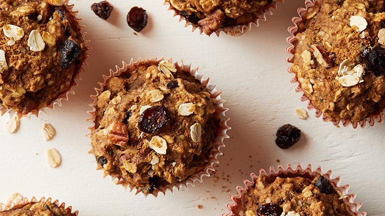 Image of Cranberry-Orange Oatmeal Muffins Recipe