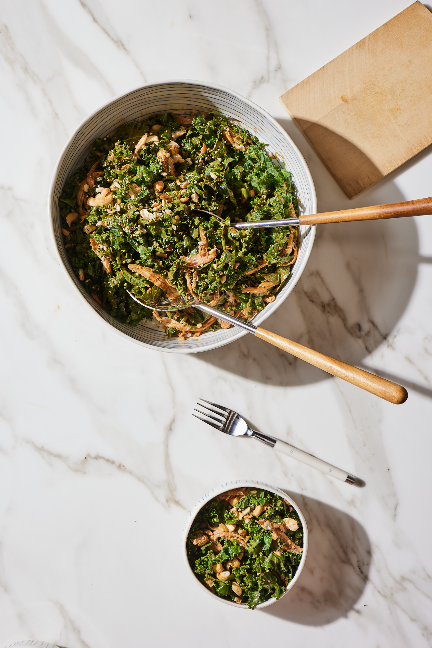 Image of Kale Salad with Mint and Creamy Sesame Dressing