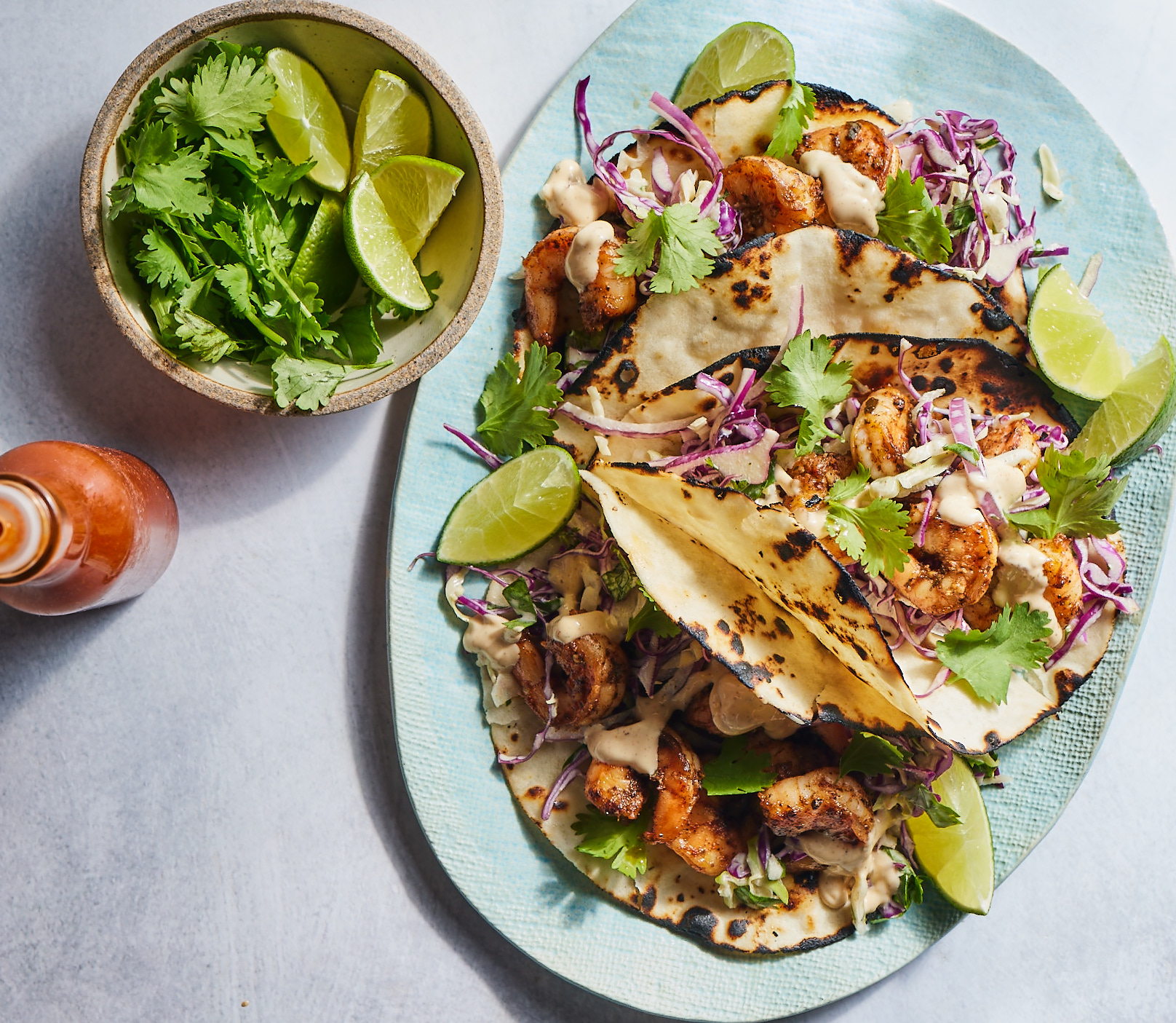Image of 20-Minute Shrimp Tacos with Chipotle Slaw