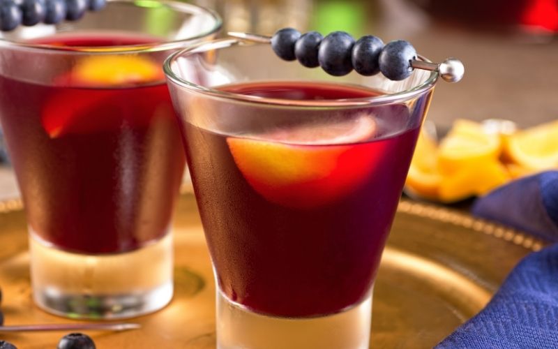 Blueberry And Peach Vodka Spritzer