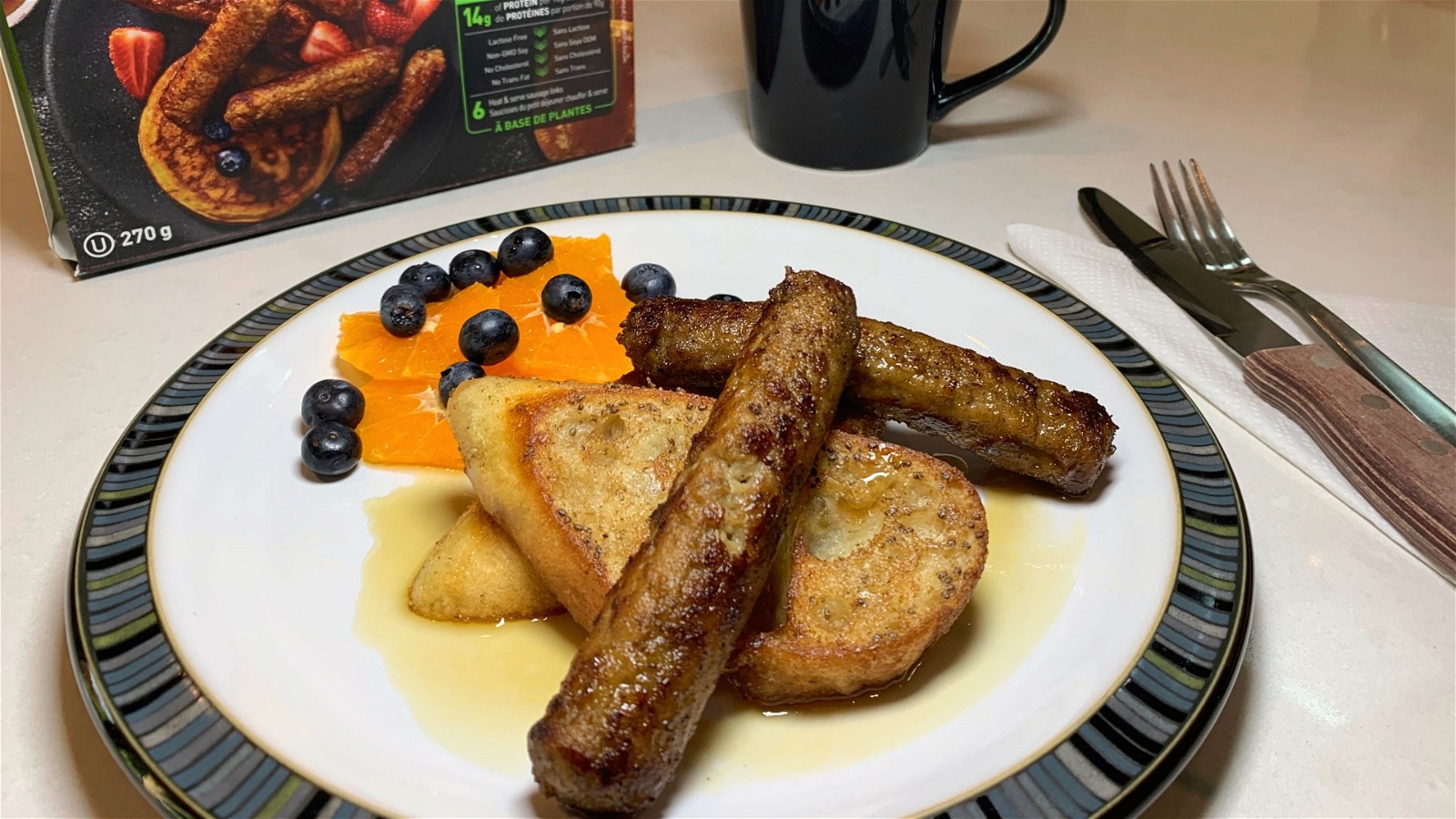 Image of Plant Based French Toast and Sausage Links 