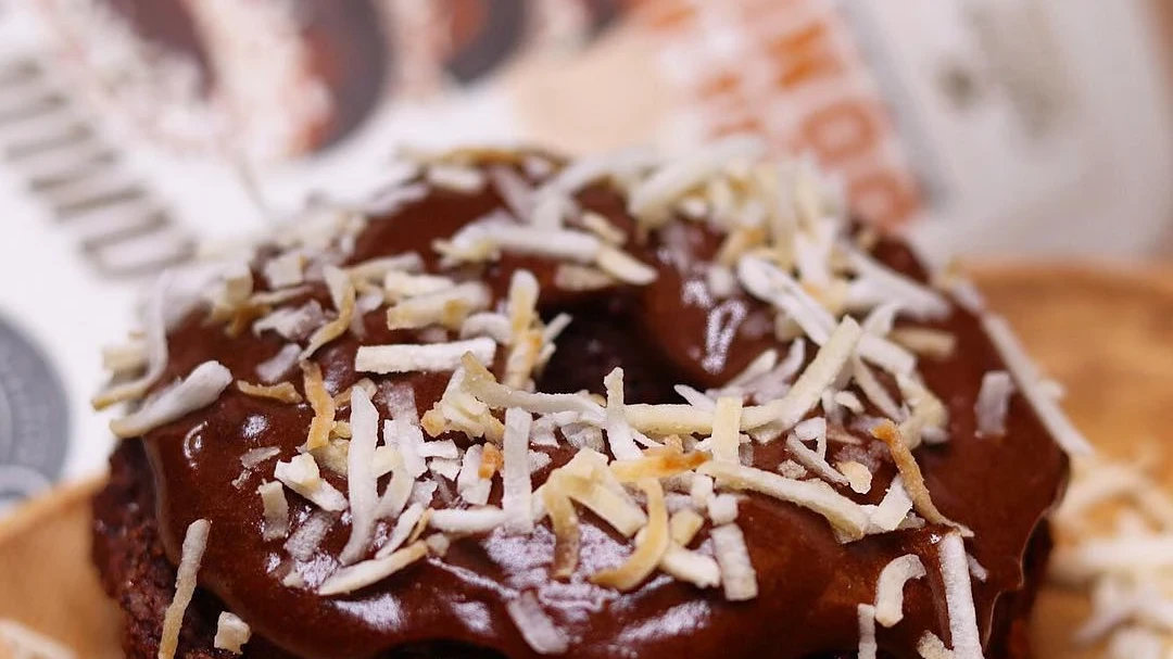 Image of Chocolate Coconut Air Fryer Donuts