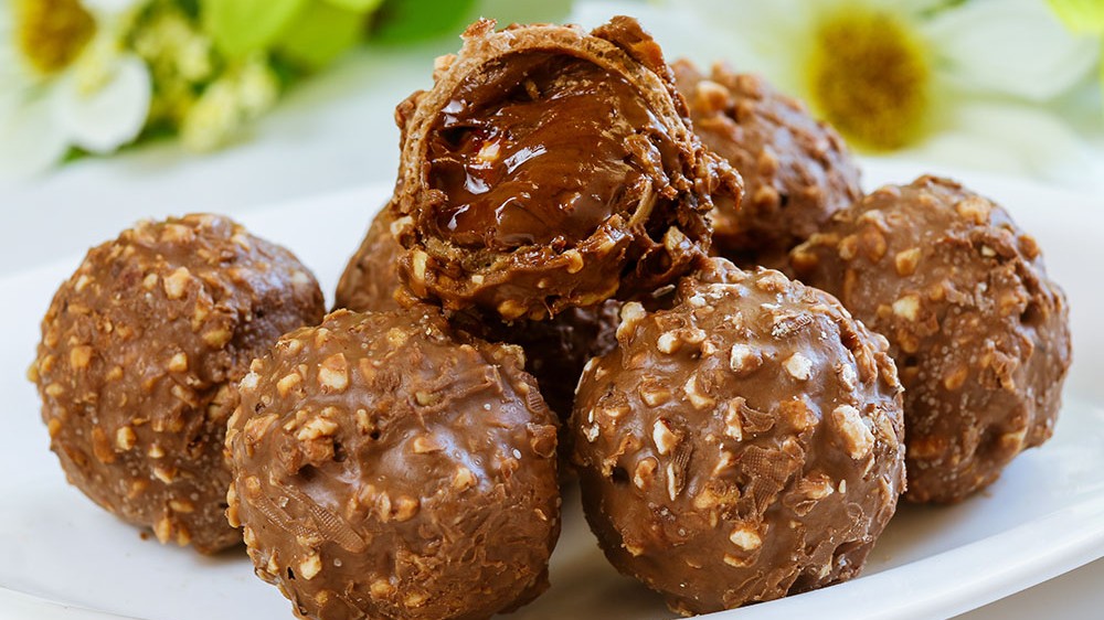 Image of 3 Ingredient Keto Chocolate Hazelnut Candy Balls