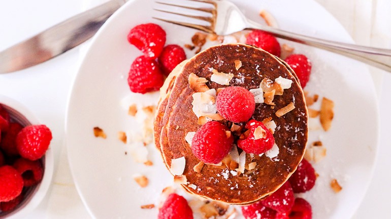 Image of Almond Coconut Paleo Pancakes Recipe