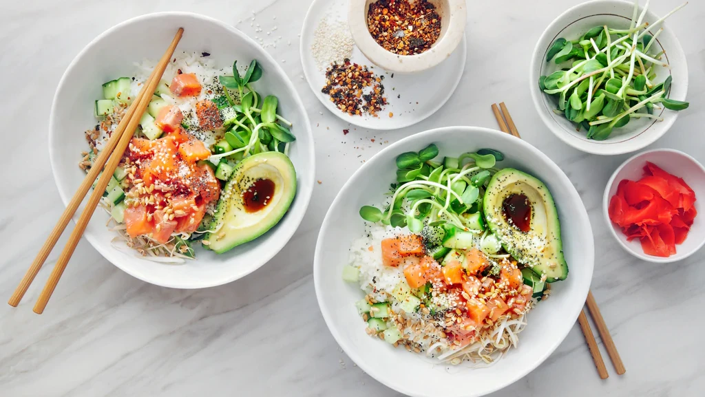 Image of Everything Bagel Smoked Salmon Poke Bowl