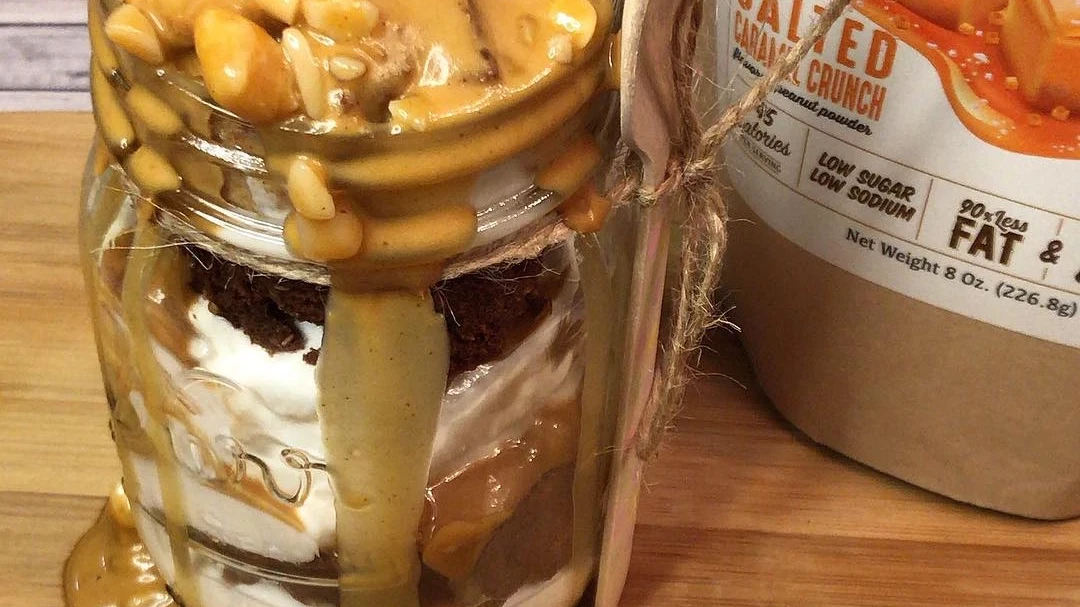 Image of Chocolate Caramel Mason Jar Trifle