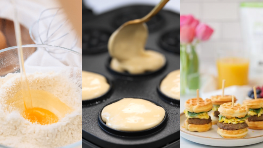 Image of Mini Waffle Breakfast Sandwiches