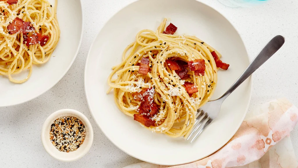 Image of Everything Bagel Spaghetti Carbonara