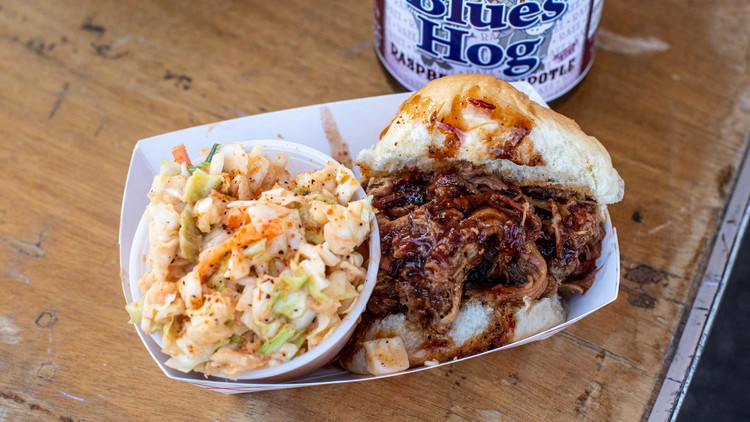 Image of Load up your sliders with a spoon-full of pulled pork and a spoonful of Tennessee Red Slaw.