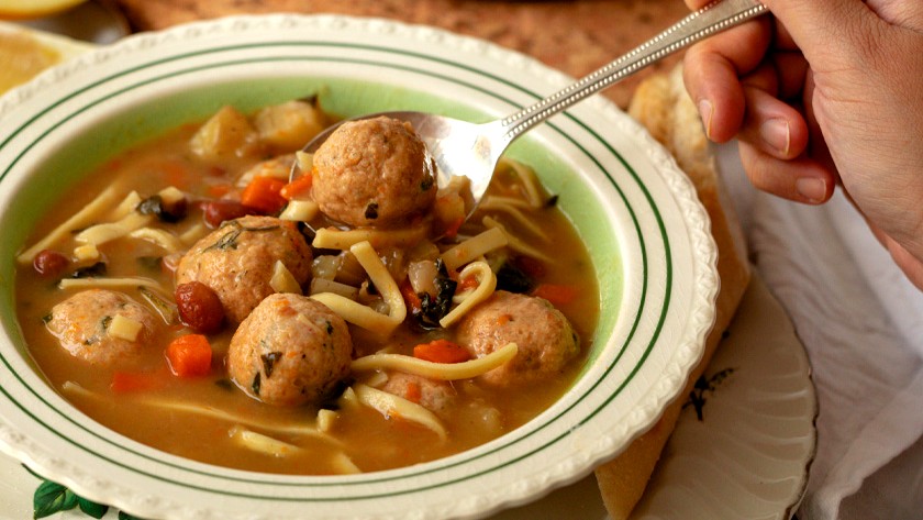 Image of Chicken Noodle Soup with Meatballs