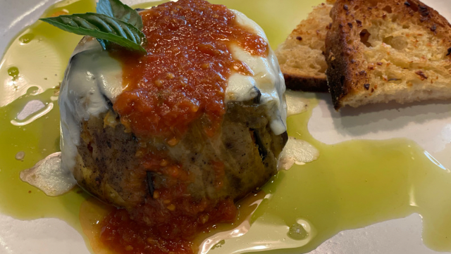 Image of Eggplant and Pasta Timbales