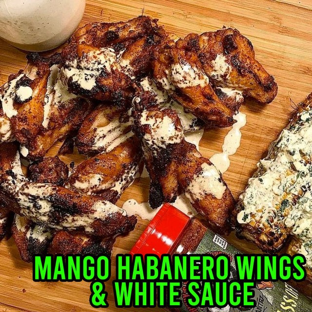 Image of Mango Habanero Wings & White Sauce 