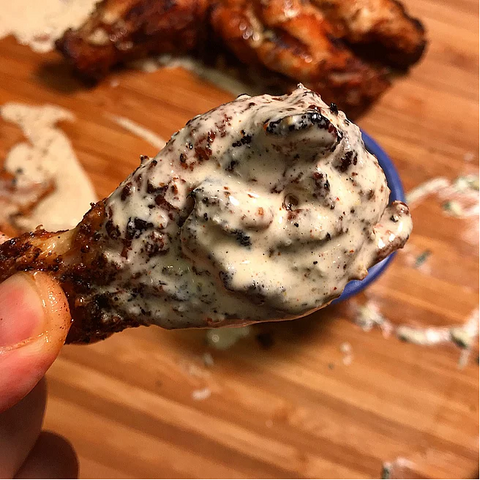 Image of It's up to you how you sauce these wings.  Dip'em,...