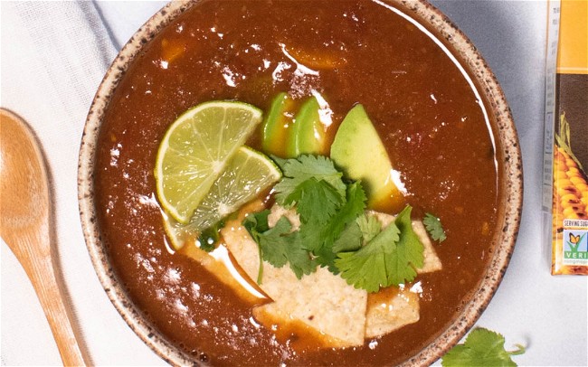 Image of Easy Vegan Tortilla Soup