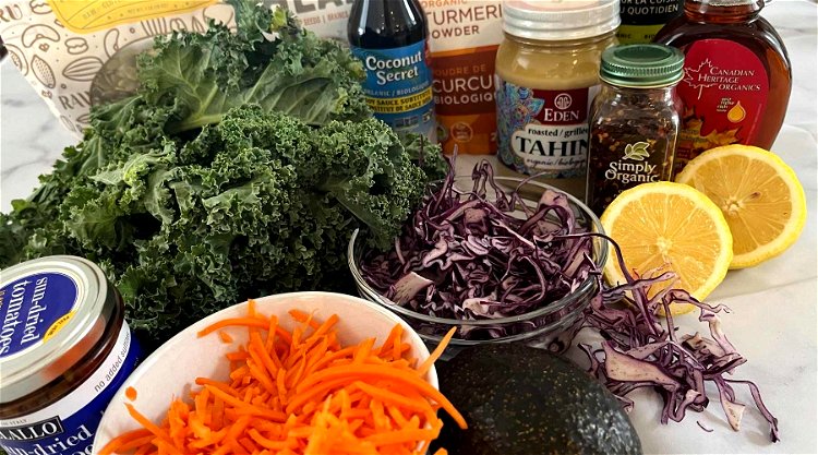 Image of Whisk all the dressing ingredients for the dressing together in...