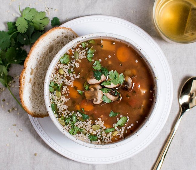 Image of Garden Vegetable Quinoa Soup