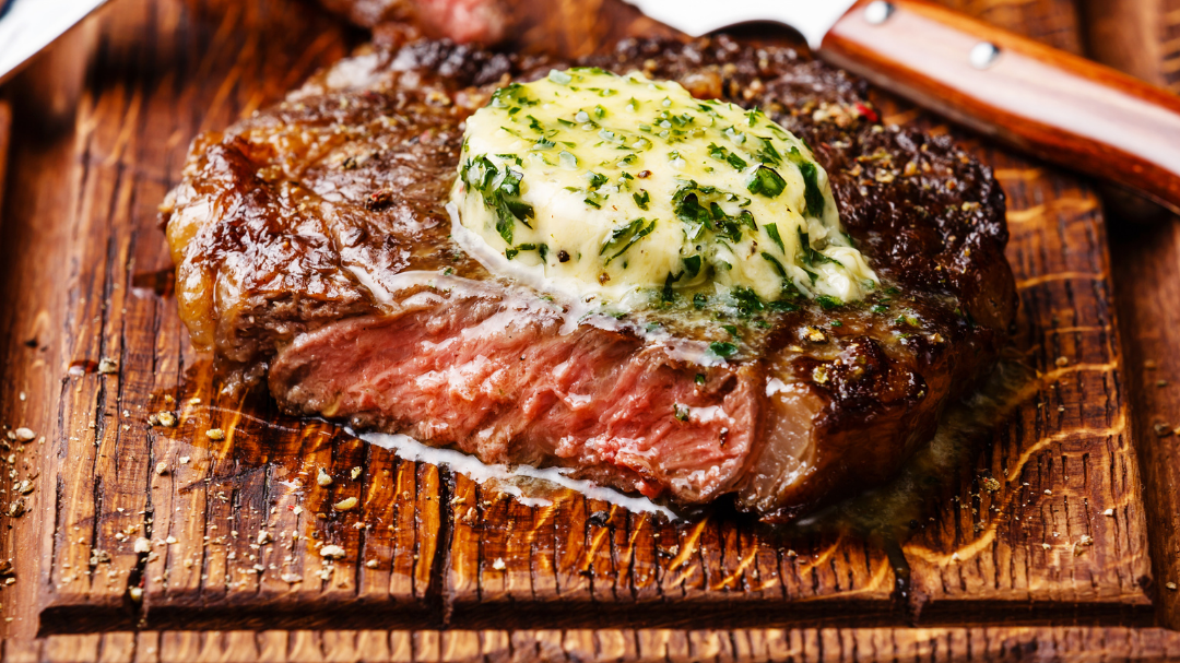 Image of Fennel Salt Crusted Steak with Fennel Herbed Butter