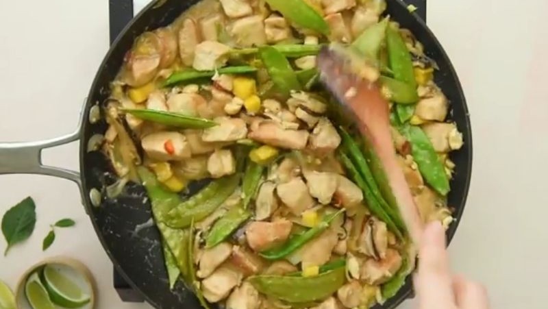 Image of Coconut-Lime Chicken With Snap Pea Slaw
