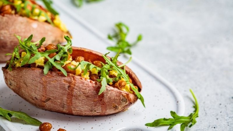 Image of Sweet Potatoes With Chicken Jalapeño Slaw